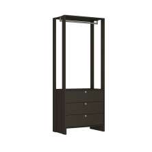 Guarda-Roupa Closet Modulado Yes 3 Gavetas Grafite