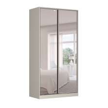 Guarda-Roupa Solteiro com Espelho Tunas VIII 2 Portas 3 Gavetas Branco
