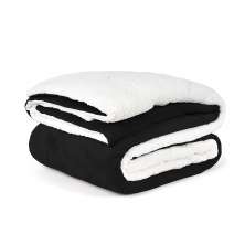 Cobertor Pele Carneiro Cobertor Queen Size Preto Dupla Face