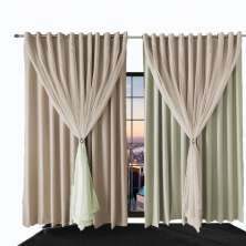Cortina Blecaute Para Quarto E Sala Ana 7,80 X 2,40 Palha