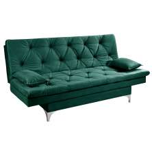 Sofá Cama Áustria 3 Lugares Reclinável em Suede