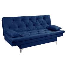 Sofá Cama Áustria 3 Lugares Reclinável em Suede