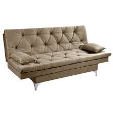 Sofá Cama Áustria 3 Lugares Reclinável em Suede