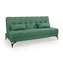 Sofá Cama Solteiro Nevada Reclinavel Revestimento Linho Pes Em Ferro