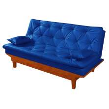 Sofa Cama Caribe 3 Lugares Reclinavel Base Em Madeira Revestido Couro Sintetico
