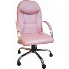 Cadeira Giratória Escritório Day Presidente Rosê Gold Relax Base Cromada c/ Rodizio - 100% Nacional