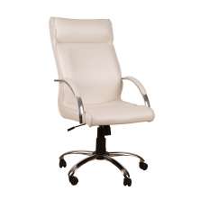 Cadeira Giratória Escritório Havana Presidente  Branco Relax Base Cromada c/ Rodizio - 100% Nacional
