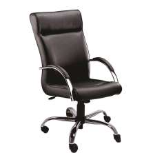 Cadeira Giratória Escritório Havana Presidente Preta Relax Base Cromada c/ Rodizio - 100% Nacional