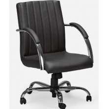 Cadeira Giratória Escritório Work Preta Relax Base Cromada c/ Rodizio - 100% Nacional