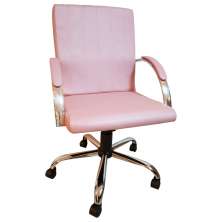 Cadeira Giratória Escritório Work Rosê Gold Relax Base Cromada c/ Rodizio - 100% Nacional