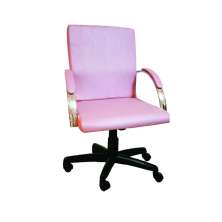 Cadeira Giratória Escritório Work Rosê Gold Relax Base Preta c/ Rodizio - 100% Nacional