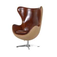 Poltrona Egg Arne Jacobsen Aluminio Relax Com Trava Bicolor - 100% Nacional