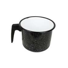 Caneca Canecao Esmaltada no 12 Preto e branco 1,5 l  ESMALTADOS SILVA 2327