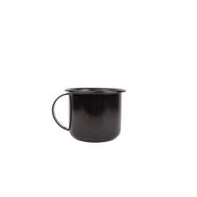 Caneca Xícara Esmaltada no 8 350ML Preta atóxico ESMALTADOS SILVA 1375