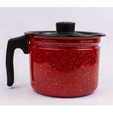 Leiteira Fevedor no 16 Esmaltada Tampa vermelho 1,9 L cabo baquelite Esmaltados Silva 2284 