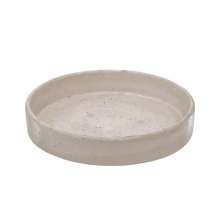 Bandeja Decorativa Espressione Redonda Bege 23x23 cm