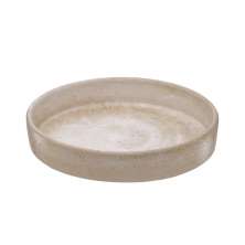 Bandeja Decorativa Espressione Redonda Bege 28x28 cm