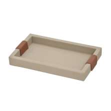 Bandeja Decorativa Espressione Retangular Fendi e Marrom 27x16 cm