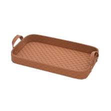 Bandeja Decorativa Espressione Retangular Marrom 44x26 cm