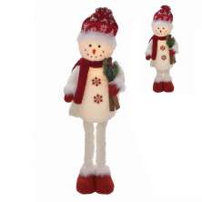 Boneco de Neve com Luz I Branco e Vermelho