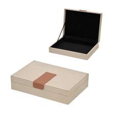 Caixa Decorativa Espressione Fendi e Marrom 28x21 cm