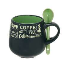 Caneca Coffee Preta e Verde