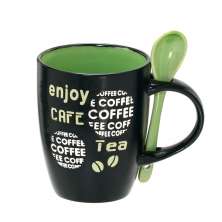 Caneca Enjoy Café Preta e Verde