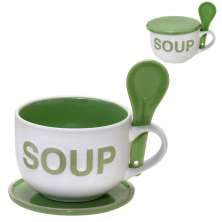 Caneca Soup Branca e Verde