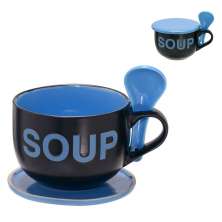 Caneca Soup Preta e Azul
