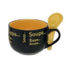 Caneca Soupe Preta e Amarela