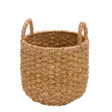 Cesta Decorativa em Ferro e Ratan Espressione III Marrom