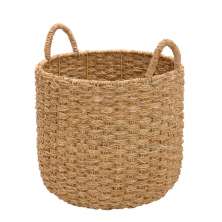 Cesta Decorativa em Ferro e Ratan Espressione Marrom