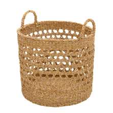 Cesta Decorativa em Rattan Espressione Marrom