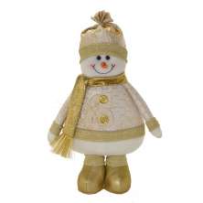 Boneco de Neve Decorativo I Dourado e Branco