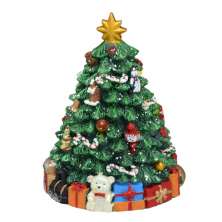 Árvore de Natal Musical Espressione Verde e Vermelha 15 cm