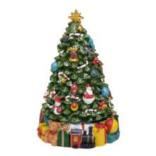 Árvore de Natal Musical Espressione Verde e Vermelha 22 cm
