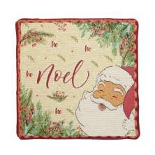 Capa de Almofada Natalina Espressione Noel Vermelha e Bege 45x45 cm
