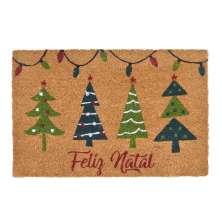 Capacho Natalino Espressione Christmas Bege