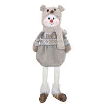 Enfeite Natalino Espressione Boneco de Neve Branco e Cinza 41 cm