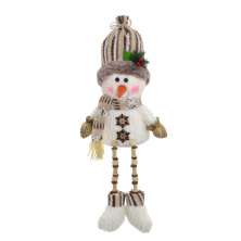 Enfeite Natalino Espressione Boneco de Neve Branco e Marrom Claro 48 cm