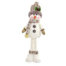 Enfeite Natalino Espressione Boneco de Neve Branco e Marrom Claro 60 cm