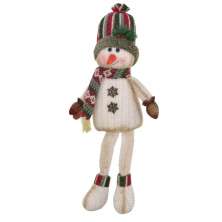 Enfeite Natalino Espressione Boneco de Neve Branco e Verde 59 cm