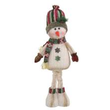 Enfeite Natalino Espressione Boneco de Neve Branco e Verde 60 cm