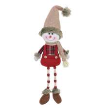 Enfeite Natalino Espressione Boneco de Neve Branco e Vermelho 60 cm