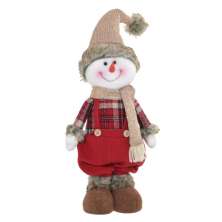 Enfeite Natalino Espressione Boneco de Neve Branco e Vermelho 67 cm