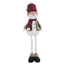 Enfeite Natalino Espressione Boneco de Neve Branco e Vermelho 79 cm