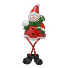 Enfeite Natalino Espressione Boneco de Neve Vermelho e Branco 18 cm