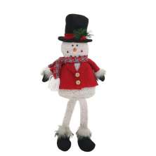 Enfeite Natalino Espressione Boneco de Neve com Terno II Vermelho e Branco 52 cm
