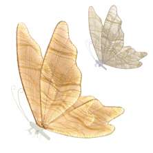 Enfeite Natalino Espressione Borboleta Dourada 80 cm 110V