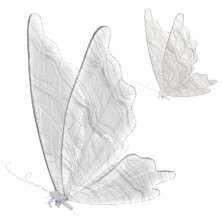 Enfeite Natalino Espressione Borboleta Prata 100 cm 220V